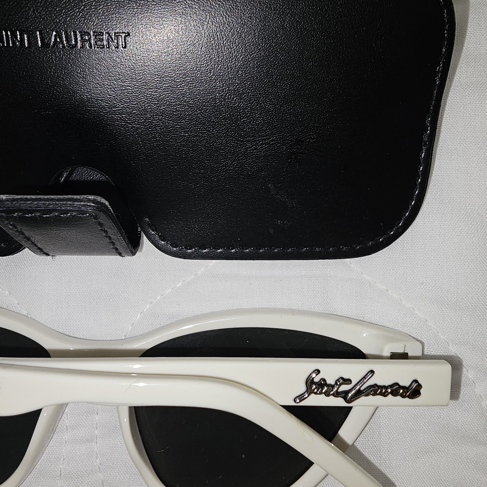 Saint Laurent White Sunglasses